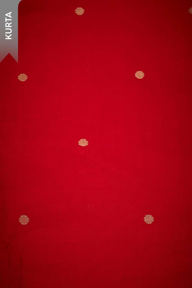 Red Woven Silk Viscose Unstitched Suit Set thumbnail image number null