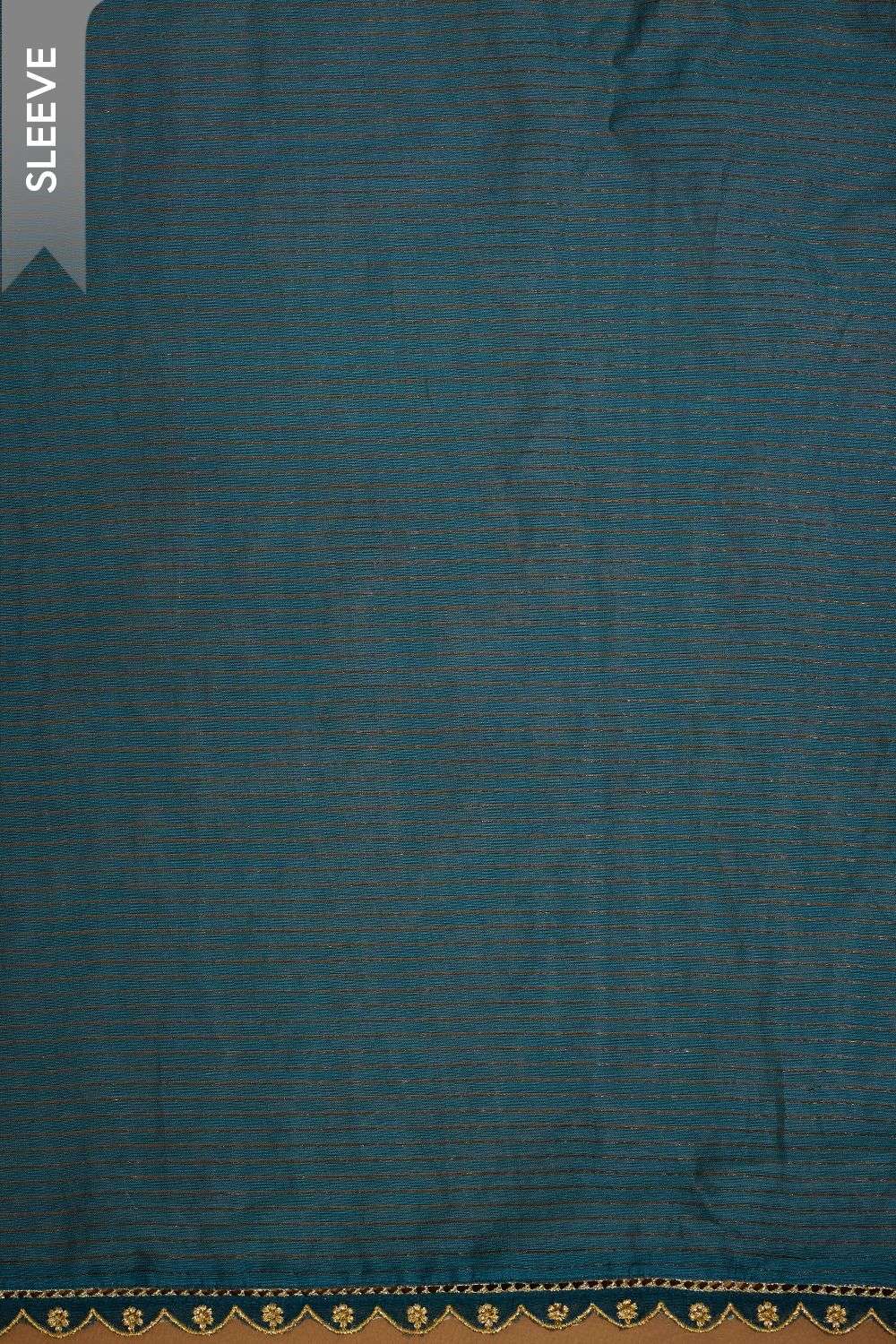 Blue Pure Silk Cotton Embroidered Unstitched Suit Set image number null