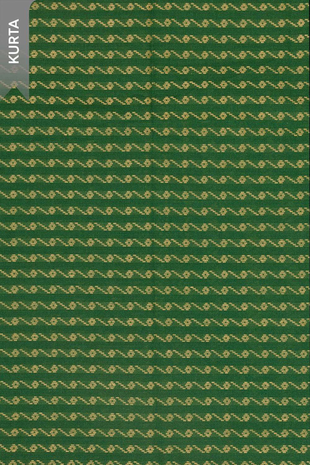 Dark Green Woven Pure Cotton Unstitched Suit Set image number null