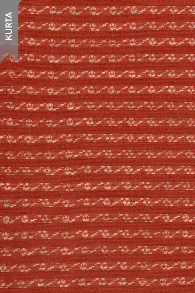Dark Orange Woven Pure Cotton Unstitched Suit Set thumbnail image number null