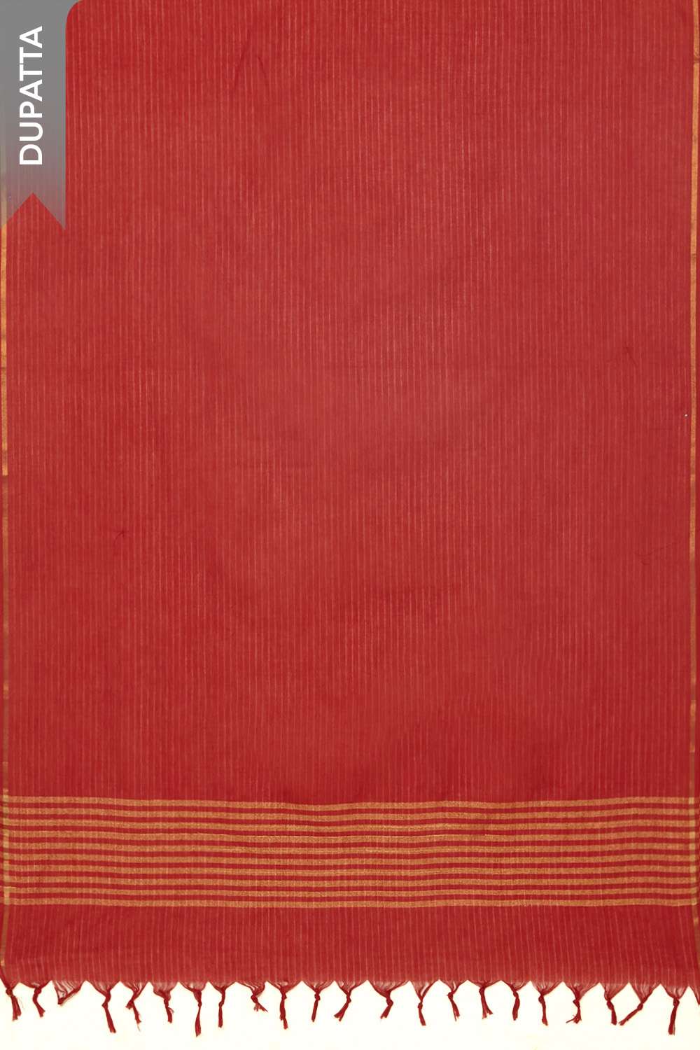Dark Orange Woven Pure Cotton Unstitched Suit Set image number null