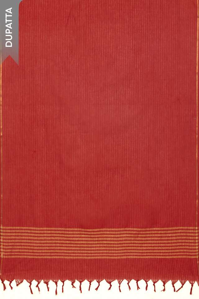 Dark Orange Woven Pure Cotton Unstitched Suit Set thumbnail image number null
