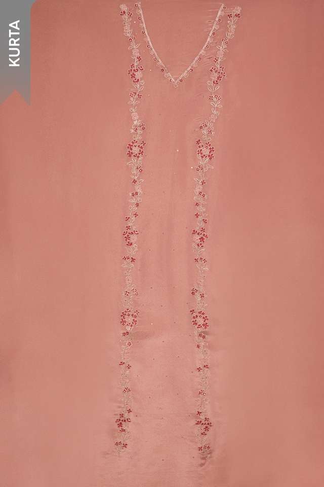 Light Pink Viscose Tissue Embroidered Unstitched Suit Set thumbnail image number null