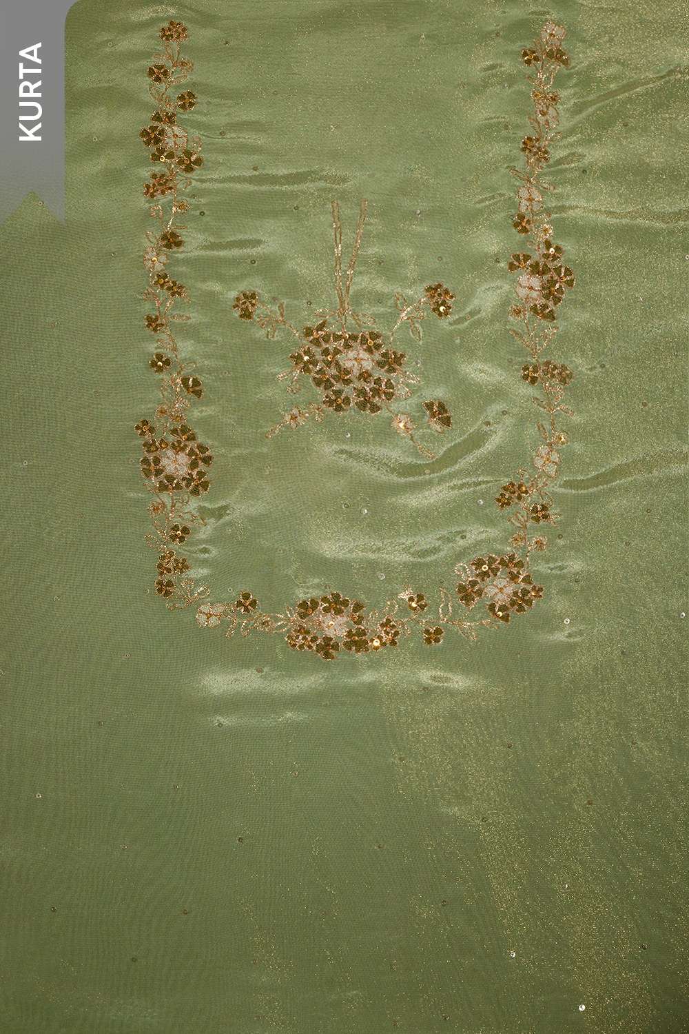 Light Green Viscose Tissue Embroidered Unstitched Suit Set image number null