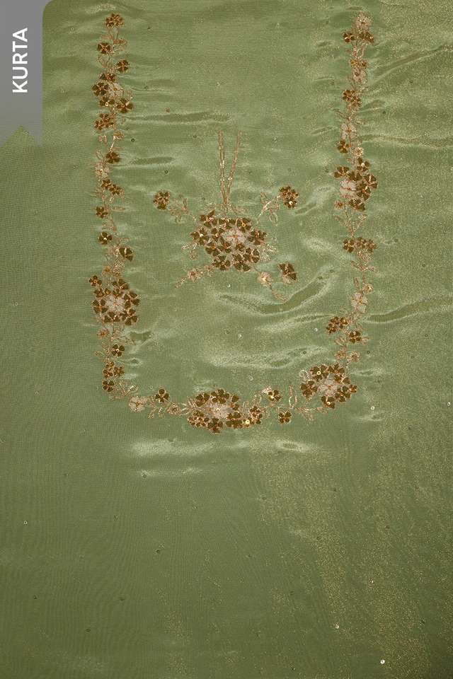 Light Green Viscose Tissue Embroidered Unstitched Suit Set thumbnail image number null