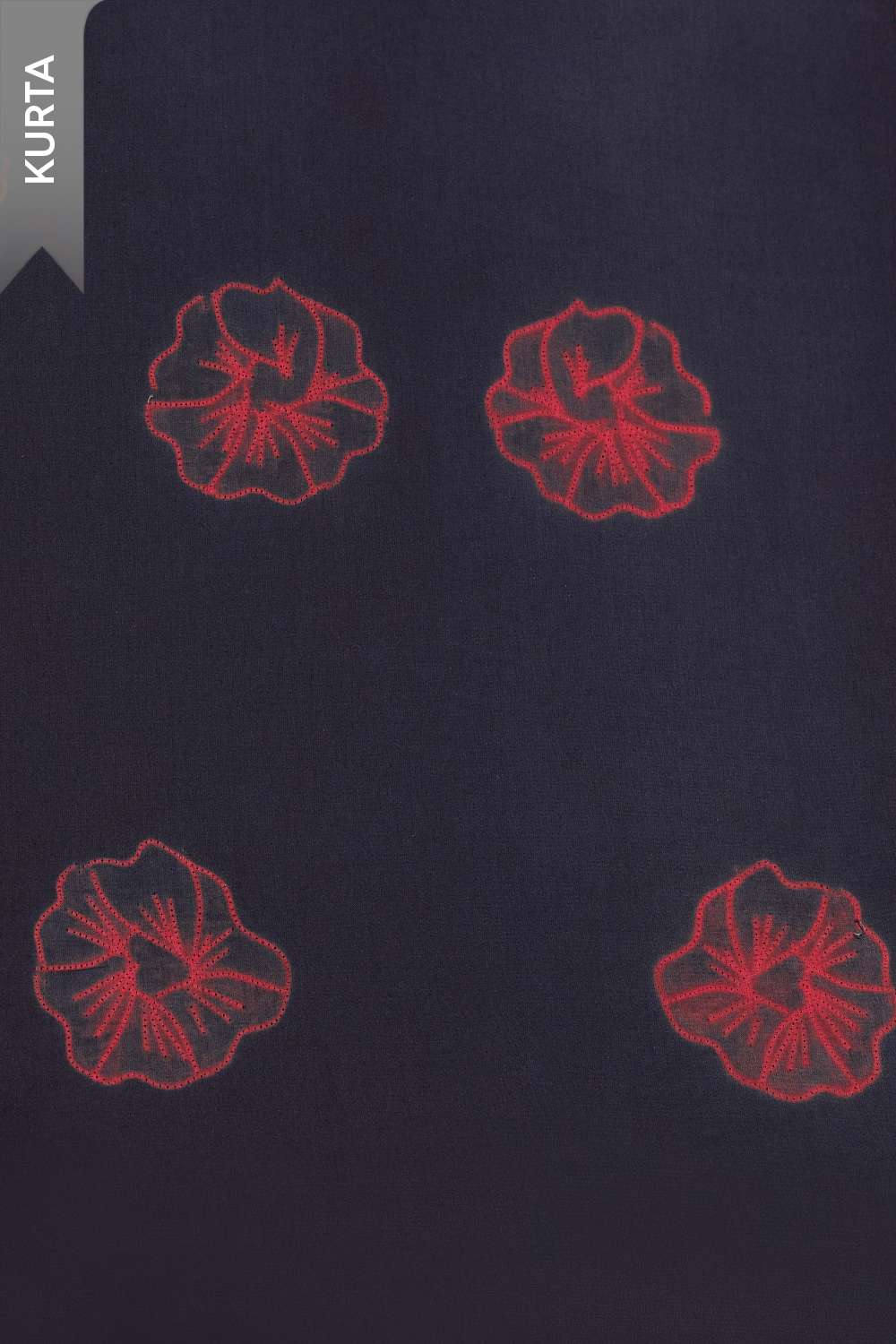 Dark Blue Pure Cotton Tie & Dye Shibori Unstitched Suit Set image number null