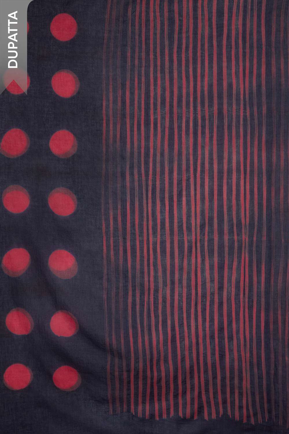 Dark Blue Pure Cotton Tie & Dye Shibori Unstitched Suit Set image number null