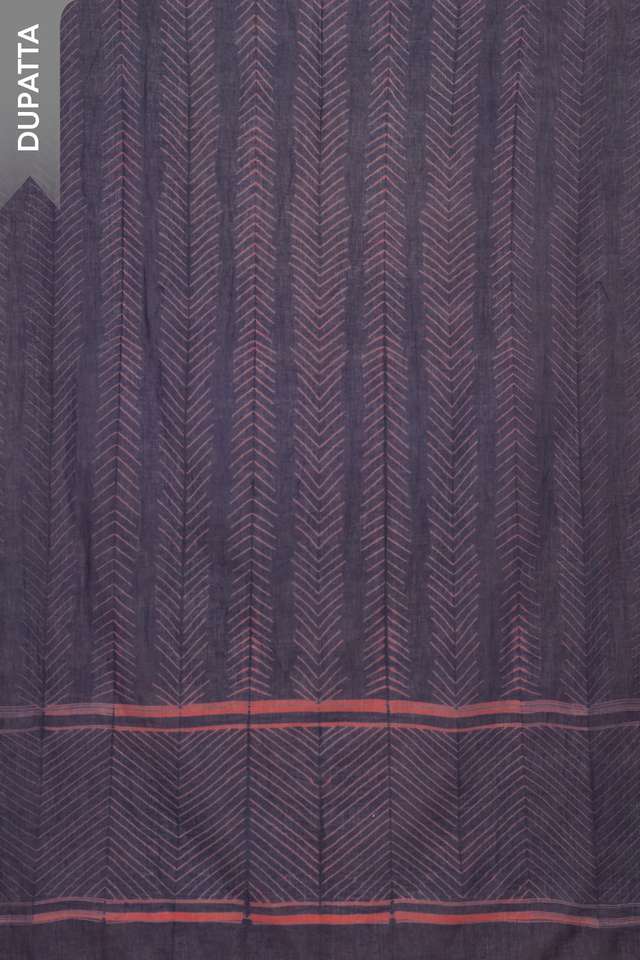 Blue Pure Cotton Ajrakh Unstitched Suit Set thumbnail image number null