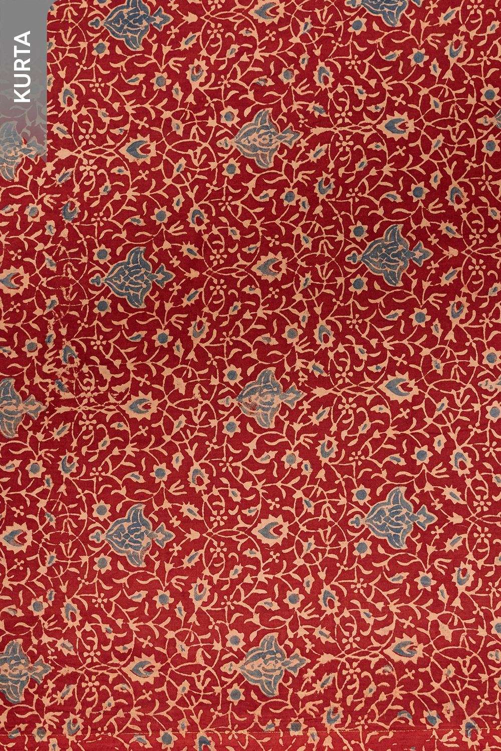 Dark Red Pure Cotton Ajrakh Unstitched Suit Set image number null