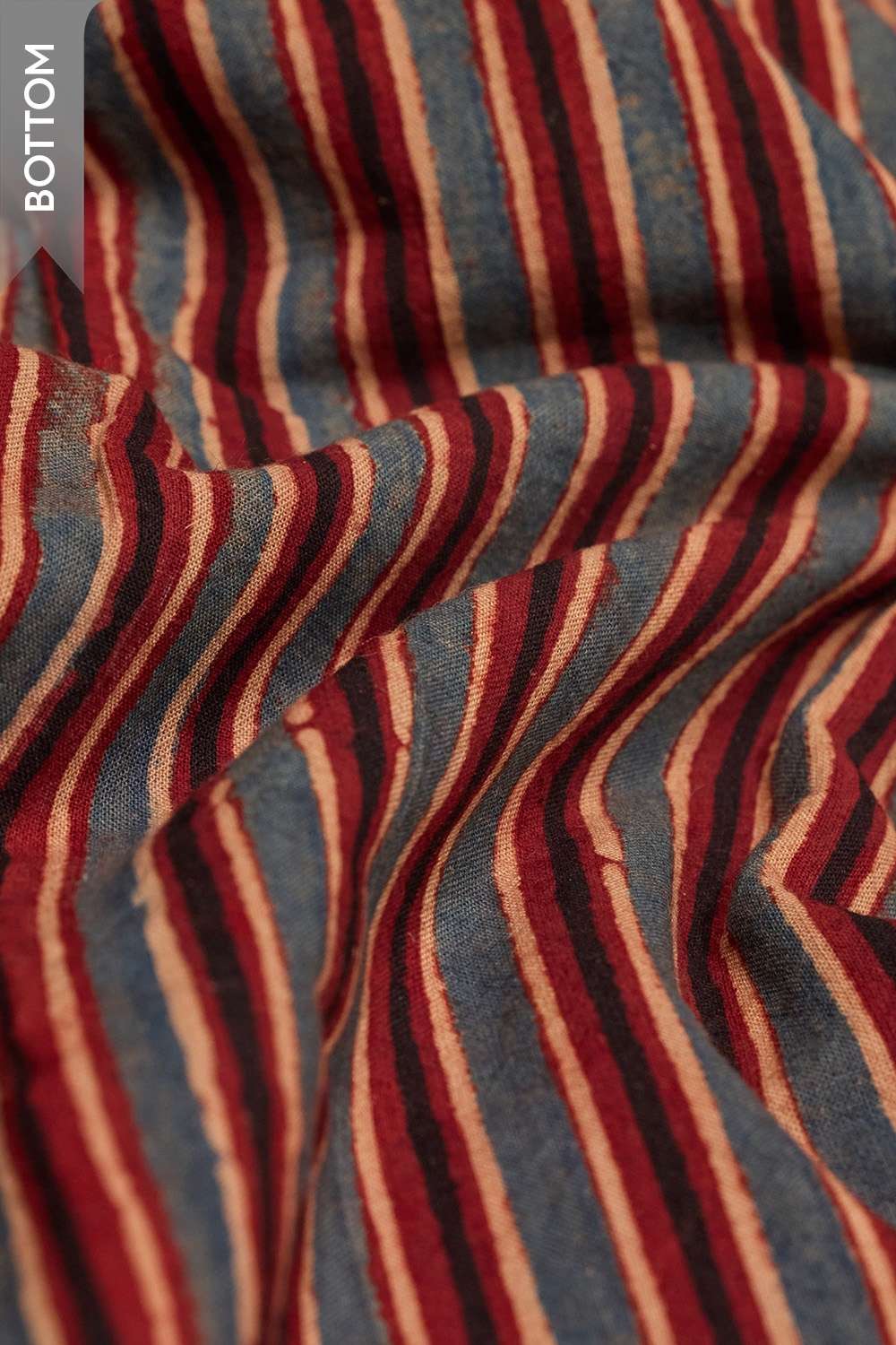 Dark Red Pure Cotton Ajrakh Unstitched Suit Set image number null