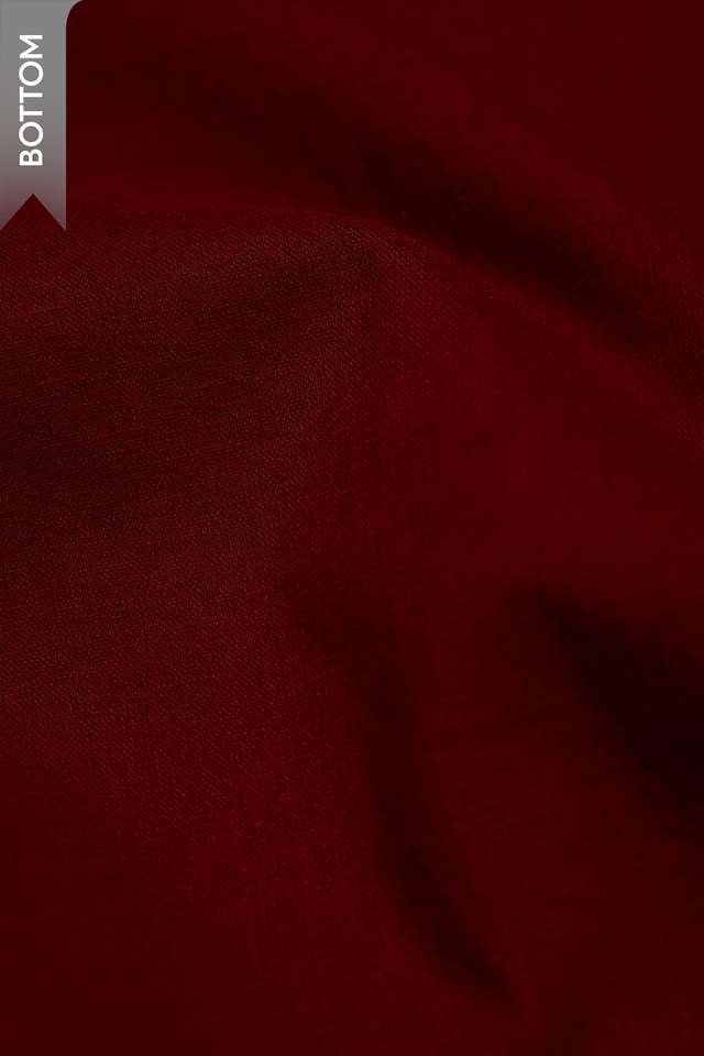 Dark Red Pure Cotton Ajrakh Embroidered Unstitched Suit Set thumbnail image number null
