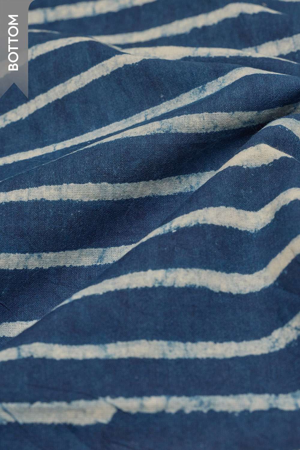 Blue Pure Cotton Dabu Block Printed Unstitched Suit Set image number null