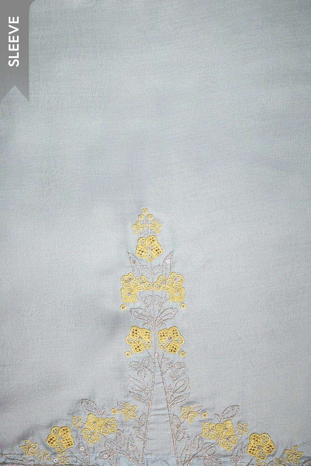 Light Blue Pure Viscose Embroidered Unstitched Suit Set image number null