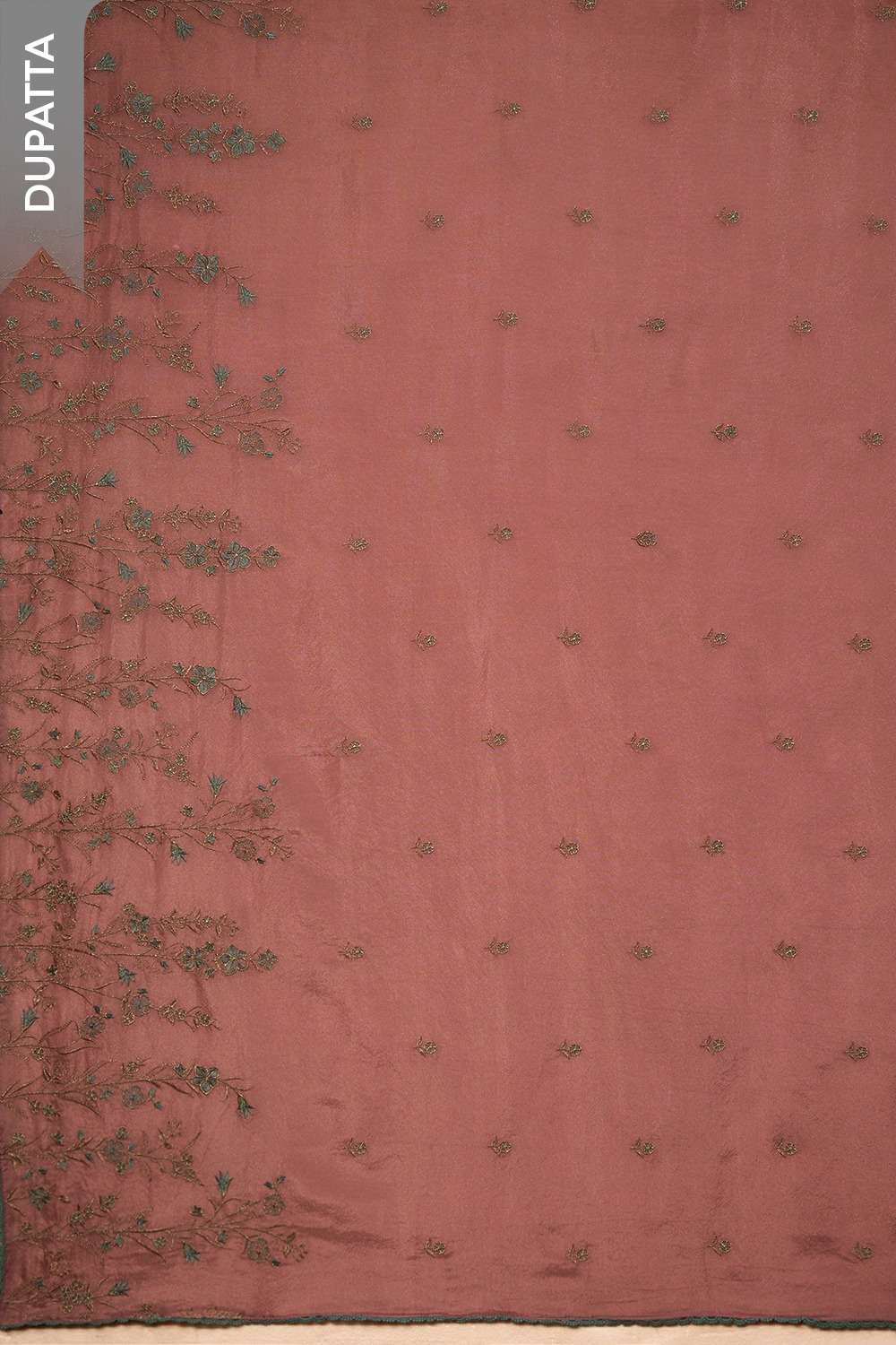 Violet Viscose Tissue Embroidered Unstitched Suit Set image number null