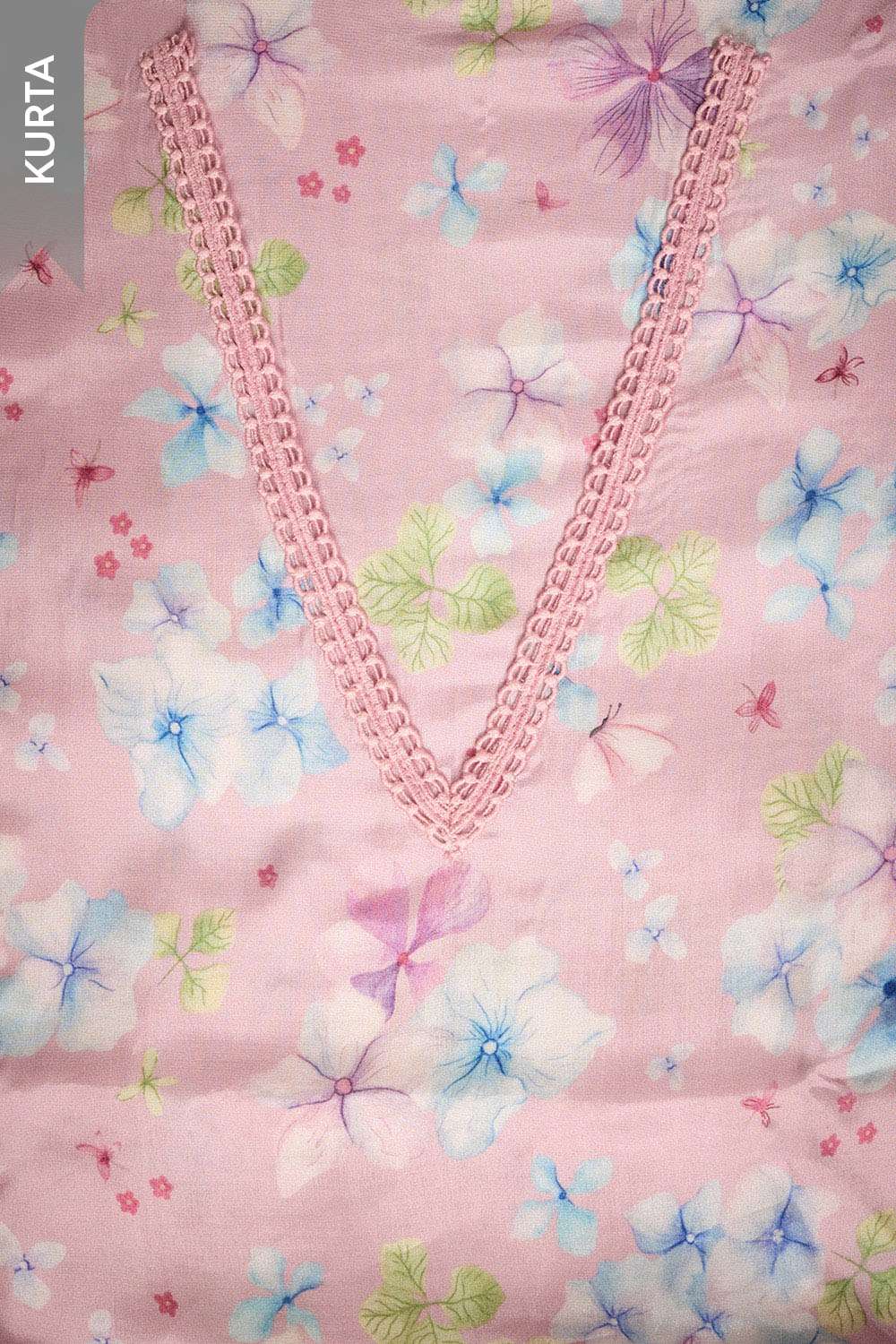 Violet Printed Pure Viscose Unstitched Suit Set image number null