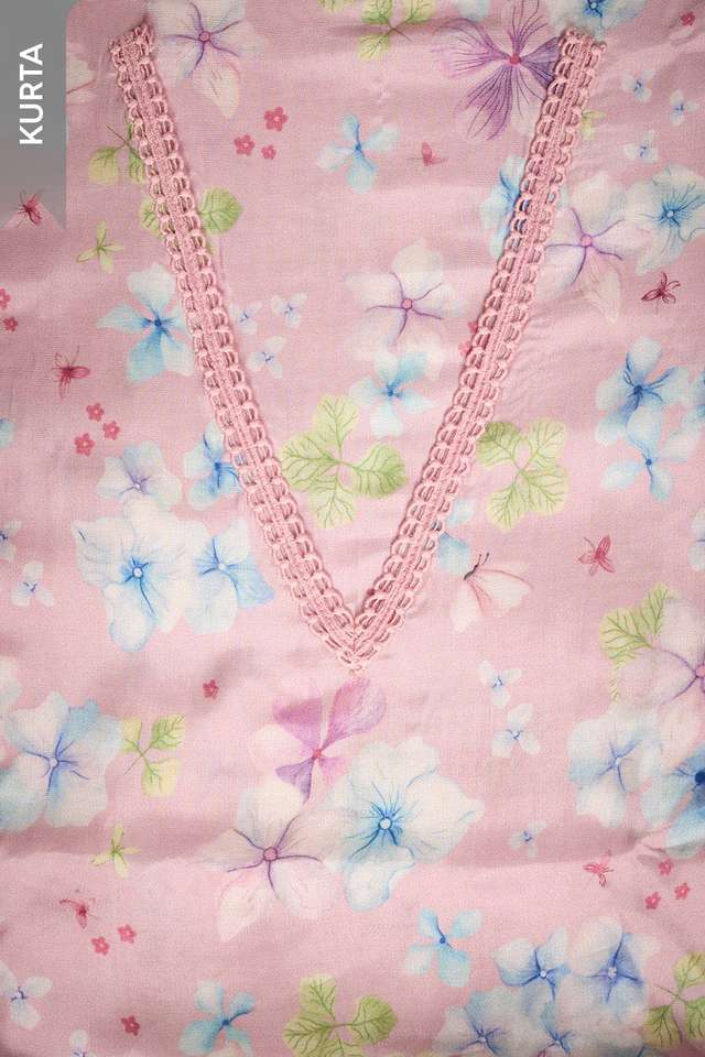 Violet Printed Pure Viscose Unstitched Suit Set thumbnail image number null