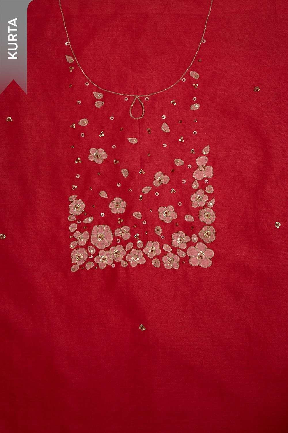Pink Pure Silk Cotton Embroidered Unstitched Suit Set image number null