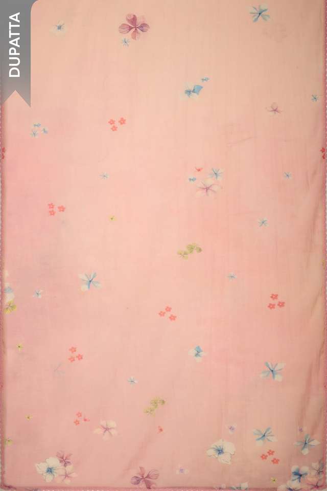 Pink Pure Viscose Embroidered Unstitched Suit Set thumbnail image number null