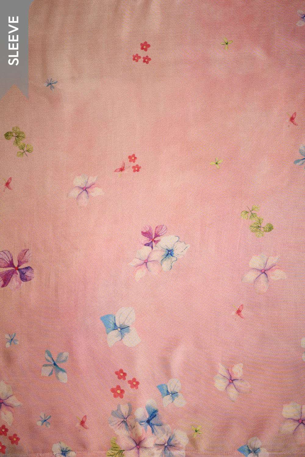 Pink Pure Viscose Embroidered Unstitched Suit Set image number null