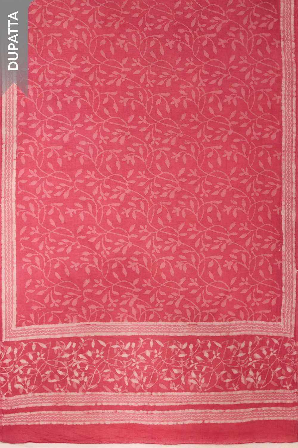 Pink Pure Cotton Dabu Block Printed Unstitched Suit Set image number null
