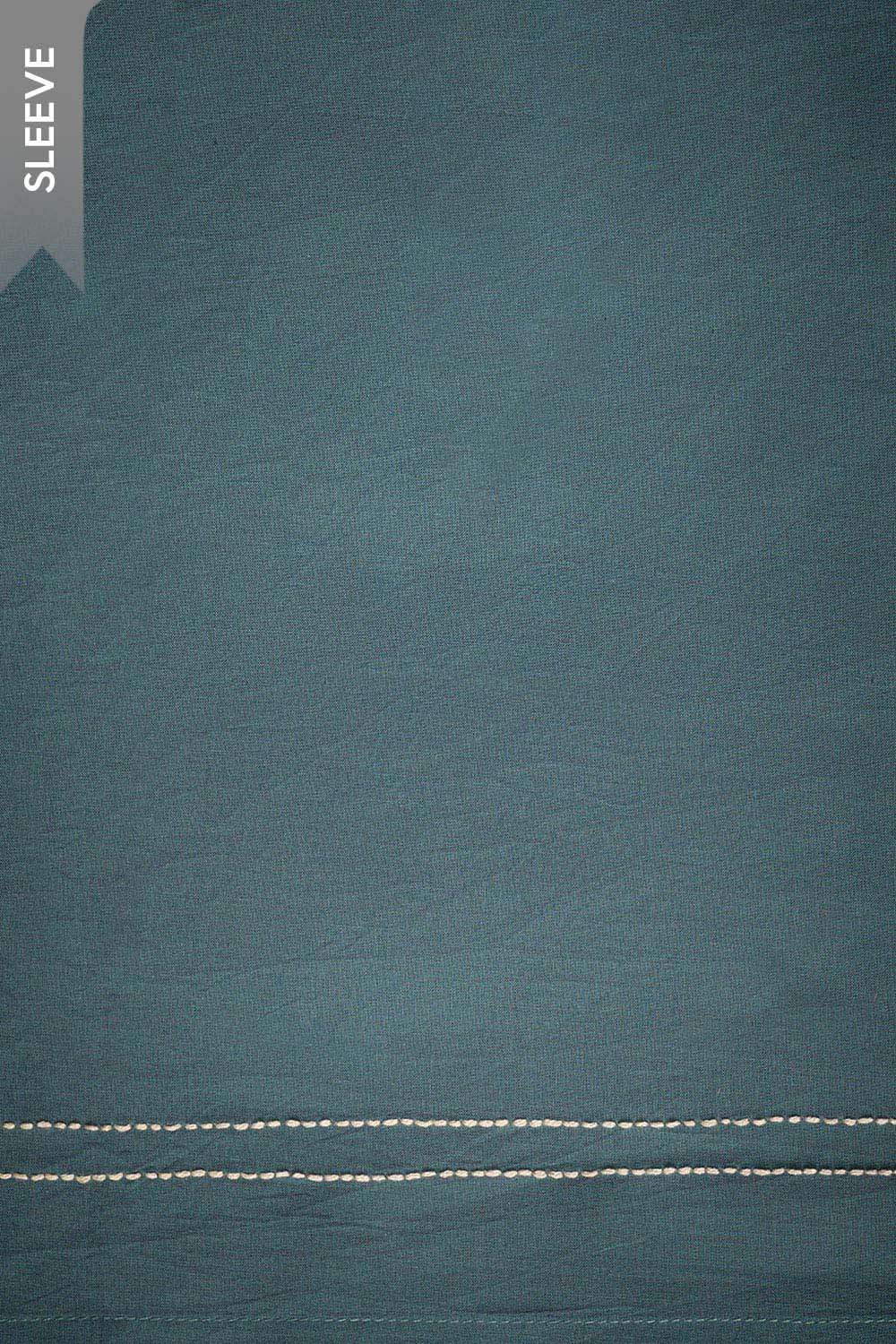 Blue Pure Cotton Embroidered Unstitched Suit Set image number null