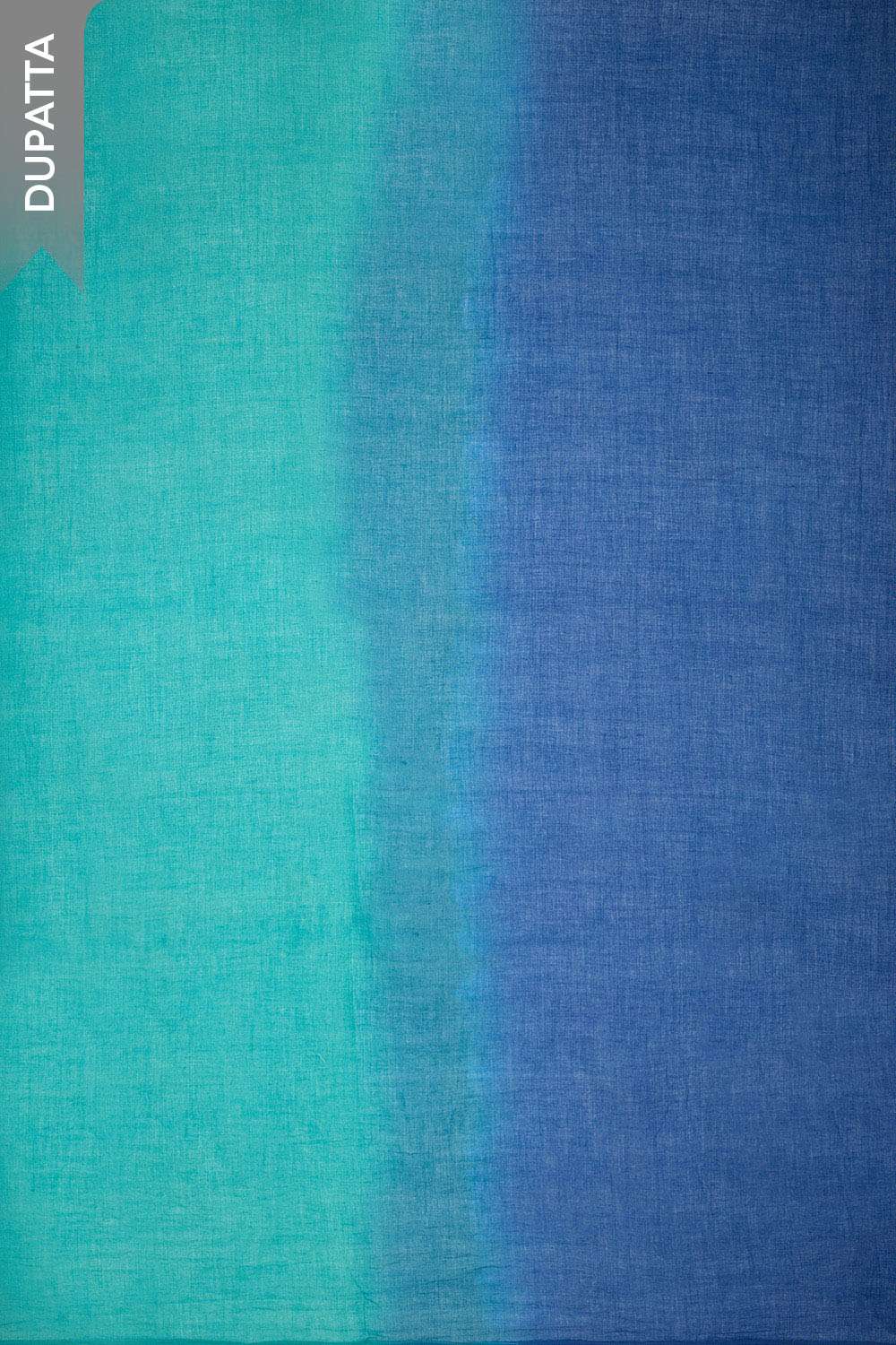 Dark Blue Pure Cotton Embroidered Unstitched Suit Set image number null