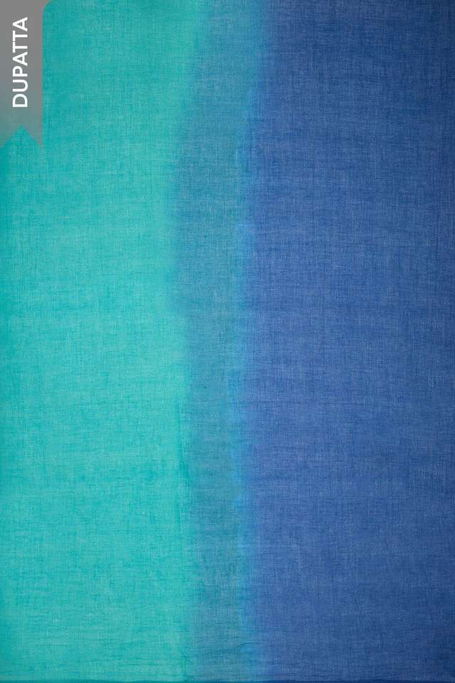 Dark Blue Pure Cotton Embroidered Unstitched Suit Set thumbnail image number null