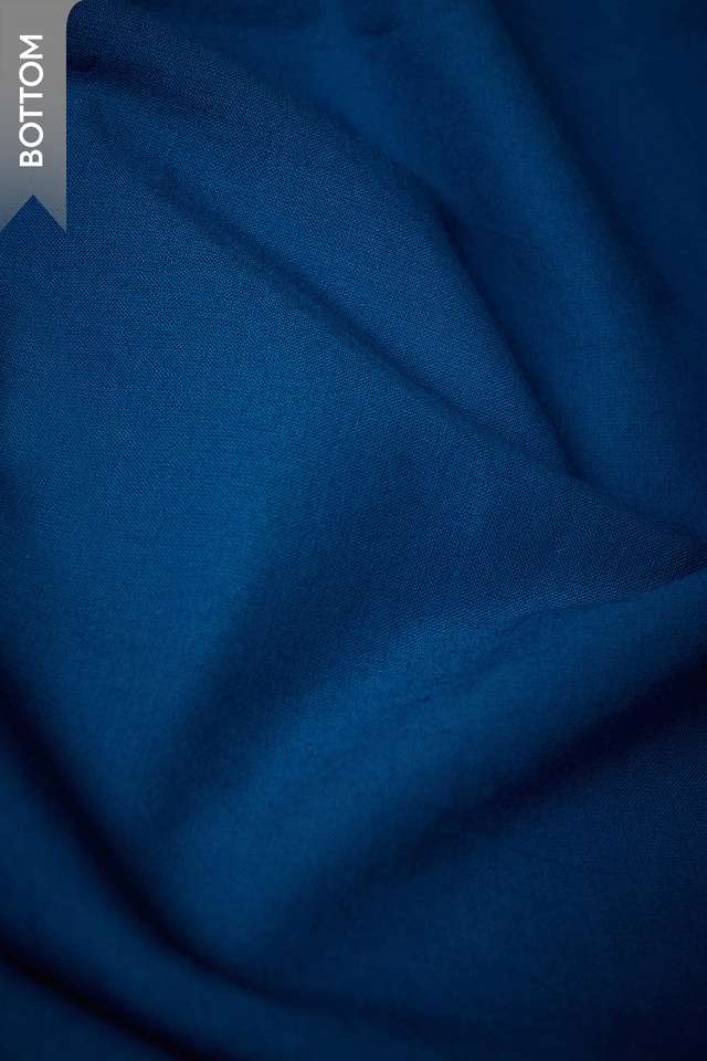 Dark Blue Pure Cotton Embroidered Unstitched Suit Set thumbnail image number null