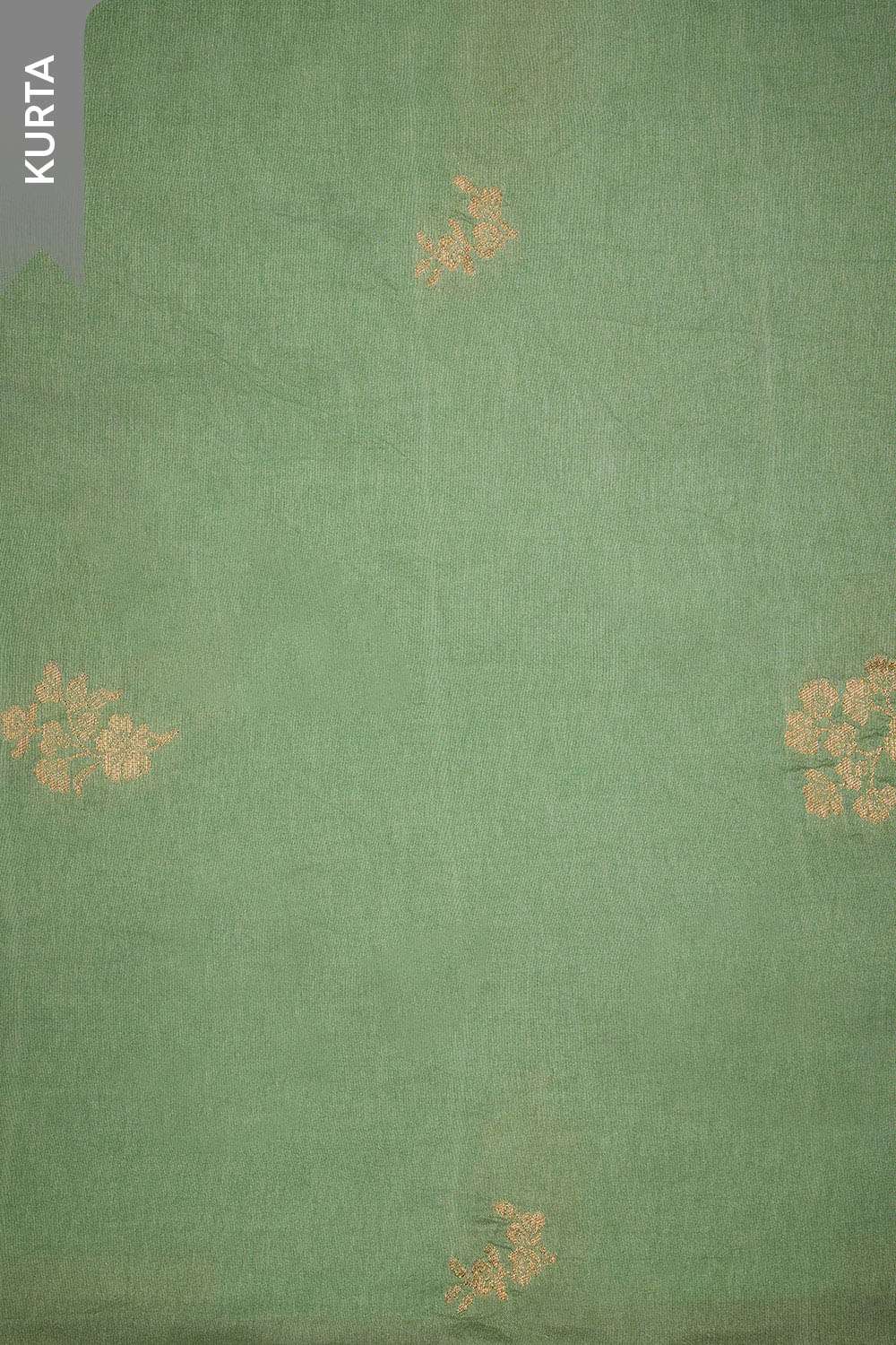 Green Pure Viscose Woven Unstitched Suit Set image number null