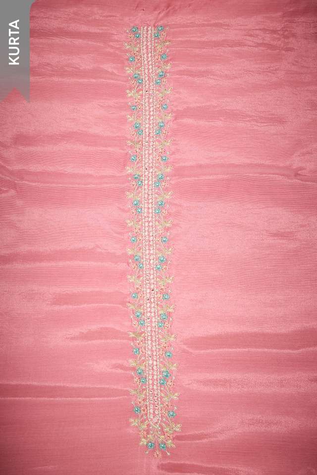 Pink Viscose Embroidered Unstitched Suit Set thumbnail image number null