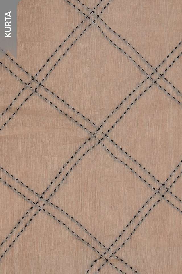 Off White Pure Silk Cotton Embroidered Unstitched Suit Set thumbnail image number null