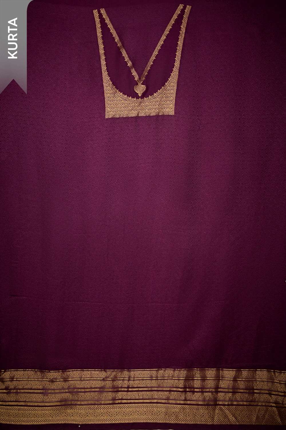 Dark Violet Viscose Brocade Unstitched Suit Set image number null
