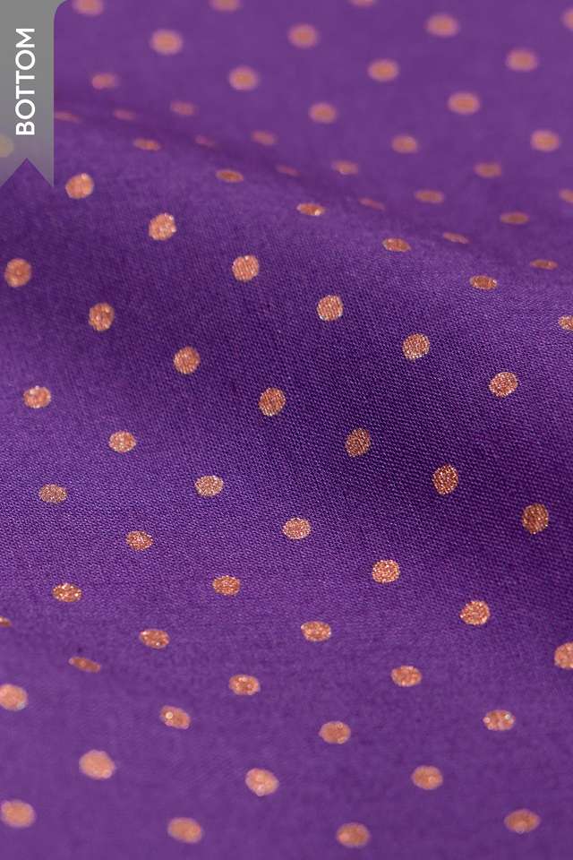 Dark Violet Pure Silk Cotton Block Printed Unstitched Suit Set thumbnail image number null