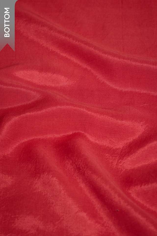 Red Pure Tissue Cotton Embroidered Unstitched Suit Set thumbnail image number null