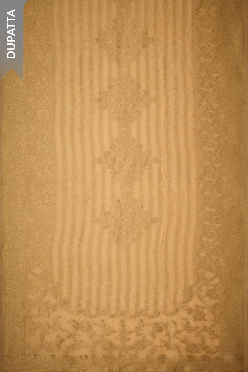 Orange Embroidered Viscose Unstitched Suit Set image number null
