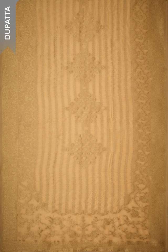 Orange Embroidered Viscose Unstitched Suit Set thumbnail image number null