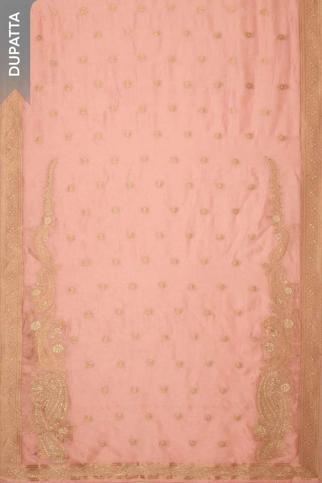 Light Pink Viscose Embroidered Unstitched Suit Set thumbnail image number null