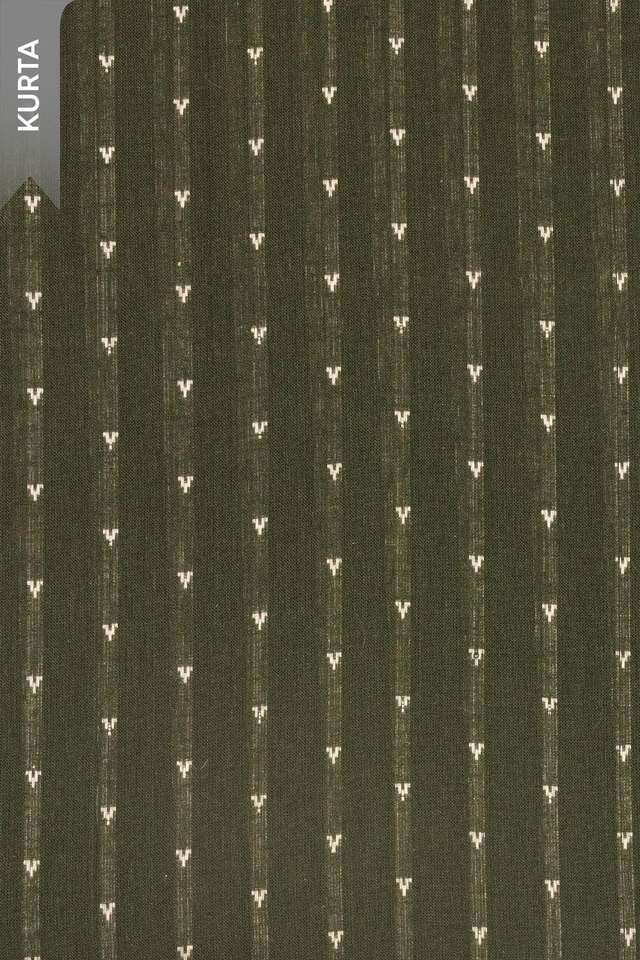 Dark Green Woven Pure Cotton Unstitched Suit Set thumbnail image number null