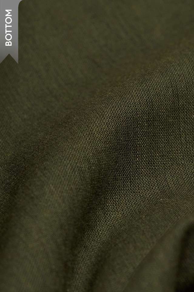 Dark Green Woven Pure Cotton Unstitched Suit Set thumbnail image number null