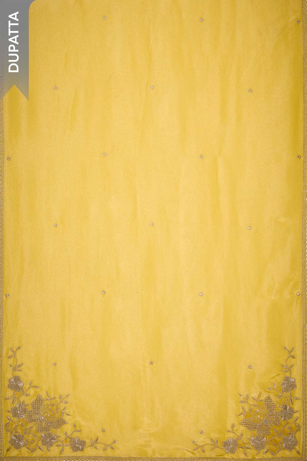 Yellow Pure Viscose Embroidered Unstitched Suit Set image number null