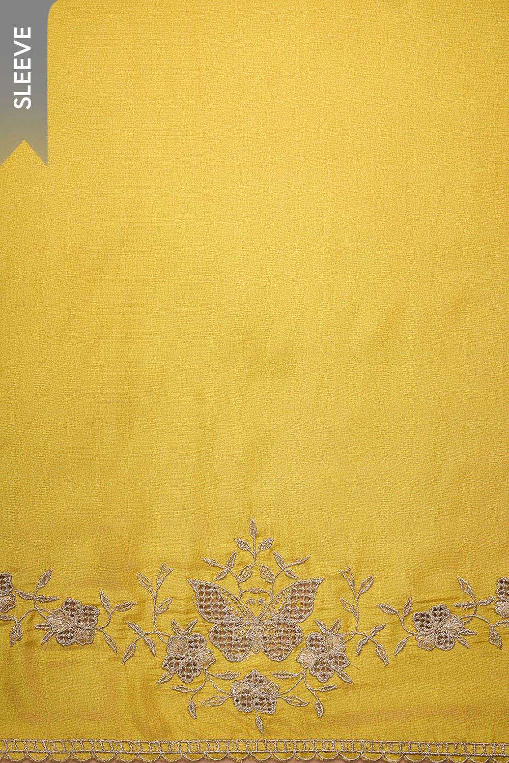 Yellow Pure Viscose Embroidered Unstitched Suit Set image number null