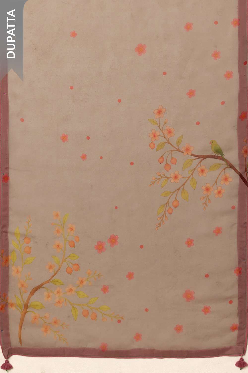 Pink Pure Viscose Embroidered Unstitched Suit Set image number null