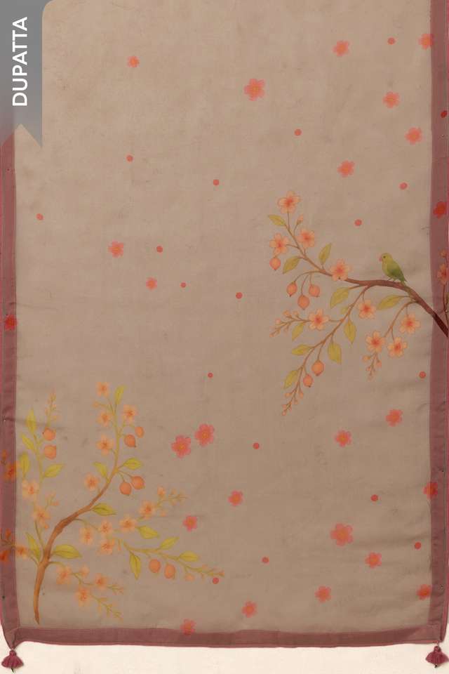 Pink Pure Viscose Embroidered Unstitched Suit Set thumbnail image number null