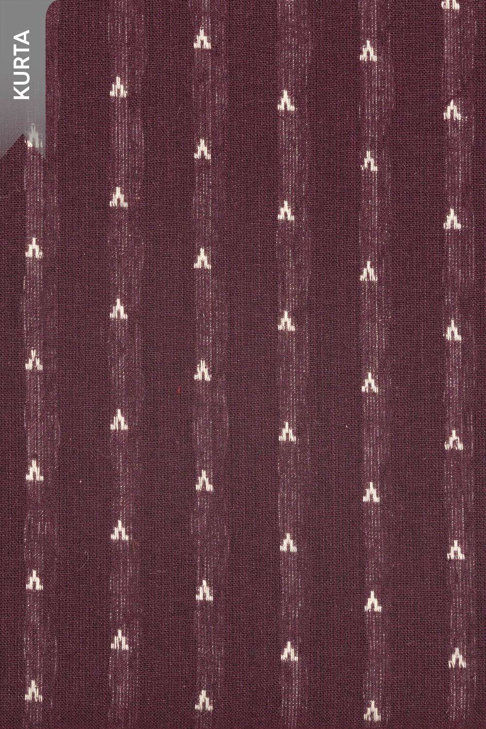 Purple Woven Pure Cotton Unstitched Suit Set image number null