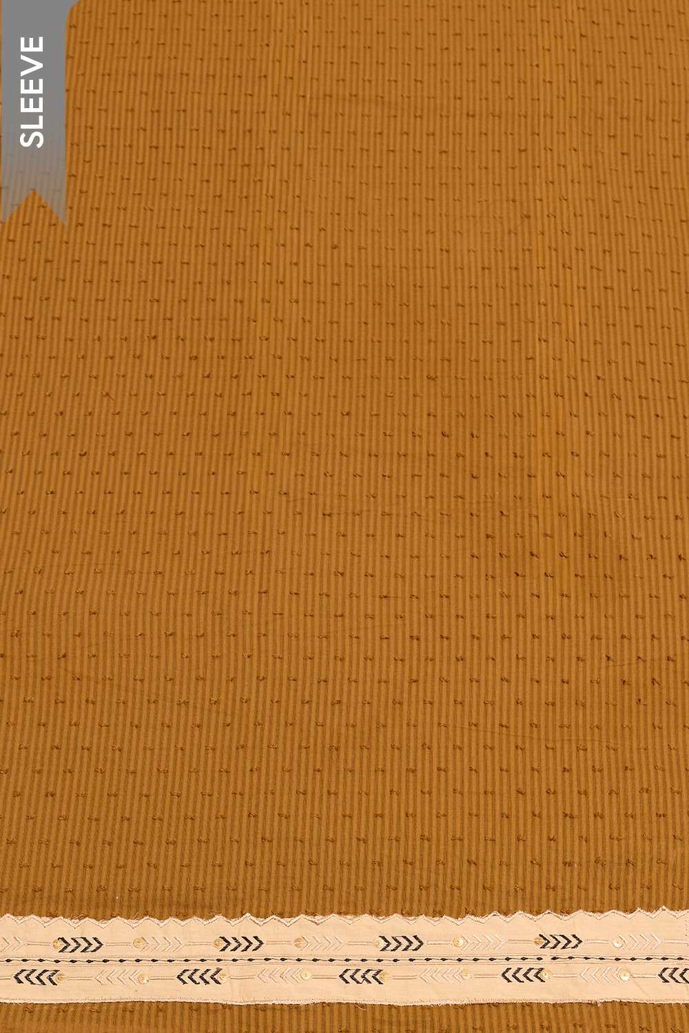Dark Yellow Pure Cotton Embroidered Unstitched Suit Set image number null
