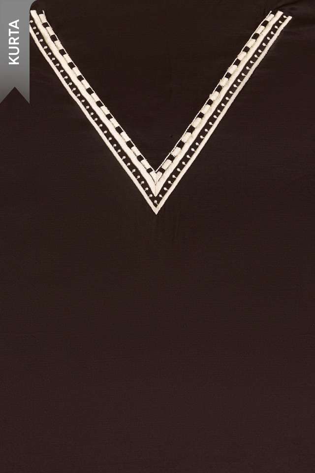 Black Viscose Embroidered Unstitched Suit Set thumbnail image number null