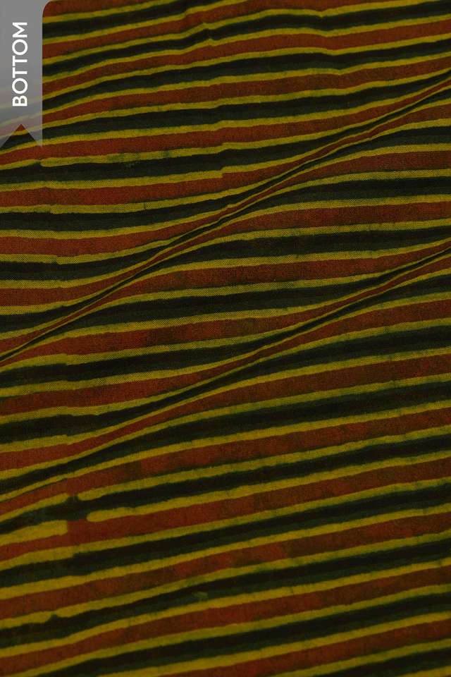 Dark Green Pure Cotton Ajrakh Unstitched Suit Set thumbnail image number null