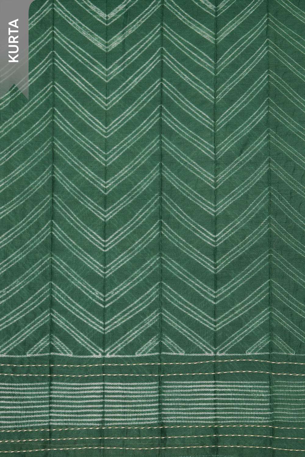 Green Tie and Dye Shibori Pure Silk Cotton Unstitched Suit Set image number null