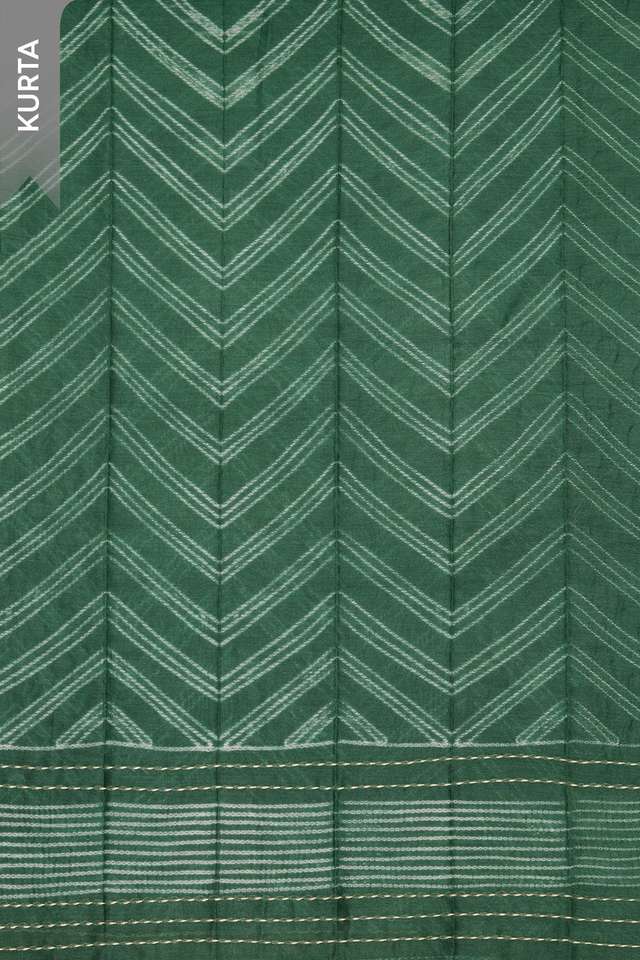 Green Tie and Dye Shibori Pure Silk Cotton Unstitched Suit Set thumbnail image number null