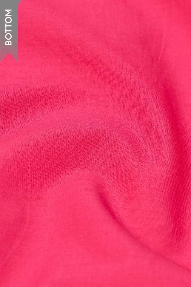 Dark Pink Pure Cotton Tie & Dye Bandhni Unstitched Suit Set thumbnail image number null